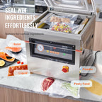 DZ-400/2F Automatic Vacuum Sealer Food Vacuum Sealing Packing Machine 220V