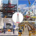4 Legs Lifting Hook Chain Sling 2Mx8MM, 4T Lifting Chain Sling Legs Steel Factories Steel Powder Coating Lifting Chain High Temperature Resistance