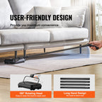Carpet Sweeper, 200 mm Sweeping Paths, Floor Sweeper Manual Non Electric, 300 ml Dustbin Capacity with Comb for Home Office Rugs Hardwood Surfaces Wood Floors Laminate, Cleans Dust Pet Hair