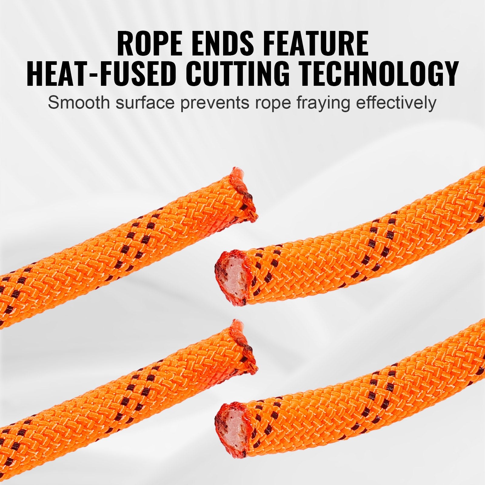 Double Braided Polyester Rope, 19 mm x 67.06 m, 24 Strands, 88.96kN Breaking Strength Outdoor Climbing Rope, Arborist Rigging Rope for Rock Hiking Camping Swing Rappelling Rescue, Orange/Black