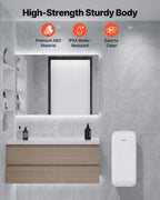 Vertical Hand Dryer, Hand Dryers with HEPA Filter, 19000 RPM High-Speed Motor, Dual-Side Airflow, ABS Sturdy Automatic Air Wall Mount Fast Drying for Commercial Bathrooms Modern Home, White