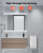 Vertical Hand Dryer, Hand Dryers with HEPA Filter, 19000 RPM High-Speed Motor, Dual-Side Airflow, ABS Sturdy Automatic Air Wall Mount Fast Drying for Commercial Bathrooms Modern Home, Silver