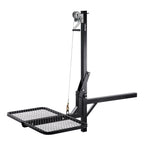 Hitch Deer Hoist with Lifting System Platform, 300 lbs Load Capacity, Game Hoist Winch Lift with 2-inch Receiver, 360-Degree Swivel Shaft & Foldable, Hitch-Mounted Deer Hanger for Moving Game