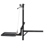 Hitch Deer Hoist with Lifting System Platform, 300 lbs Load Capacity, Game Hoist Winch Lift with 2-inch Receiver, 360-Degree Swivel Shaft & Foldable, Hitch-Mounted Deer Hanger for Moving Game