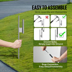 Burger Restaurant Advertising Feather Flag Kit Swooper Flag Poles 16.3 FT