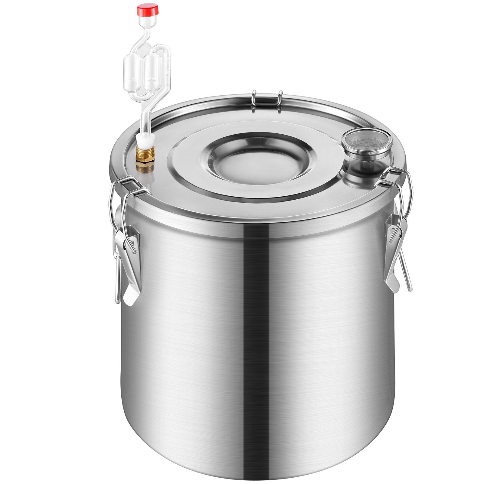Alcohol Still, 3 Gal / 11.4 L Stainless Steel Water Alcohol Distiller with Copper Coil for Fast Cooling, Dual Condenser Distiller Kit with Secondary Distillation, for Wine Whisky Brandy, Silver