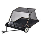 26.7 cm Tow Behind Lawn Sweeper, 26 cu.ft. Large Yard Sweeper, Adjustable Sweeping Height, Heavy Duty Leaf & Grass Collector with Dumping Rope, Pull Behind Sweepers for Debris Grass Clippings