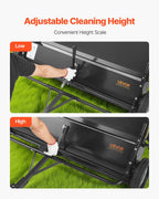 Tow Behind Lawn Sweeper, 122cm Pull Behind Yard Sweeper, 26 cu. ft Hopper Bag Capacity, Leaf & Grass Collector with Dumping Rope, Adjustable Sweeping Height, Garden Sweepers for Lawn Farm