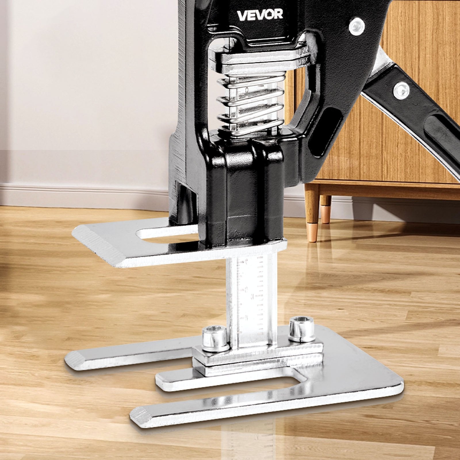 Labor Saving Arm Jack, 2 PCS 200 kg Bearing Capacity, Lifting up to 165 mm, Metal Hand Lifting Jack Tool with Magnetic Level, 2 Adjustment Modes, for Door, Window, Furniture, Woodworking, Black
