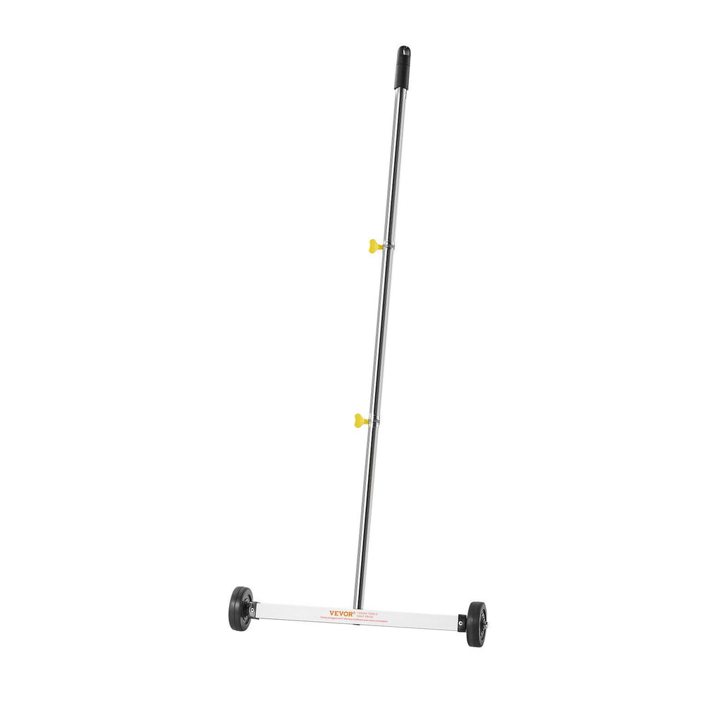 Magnetic Sweeper with Wheels, 43 cm, 4.5 kg Load Capacity, Lightweight Magnetic Pickup Sweeper with Adjustable Handle, Pick Up Nails and Screws, Easy Cleanup for Garages, Roofing Projects