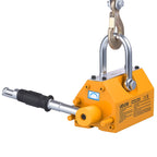 Permanent Magnetic Lifter, 400 kg Pulling Capacity, Heavy Duty N42 Neodymium Lifting Magnet with Release Handle and Steel Hook, Used in Shop Crane and Hoist, for Lifting Plate Steel, Board