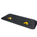 Upgraded Rubber Threshold Ramp, 3.8 cm Rise Wheelchair Ramp Doorway, Natural Curb Ramp Rated 15 tons Load Capacity, Non-Slip Textured Surface Rubber Curb Ramp for Wheelchair and Scooter