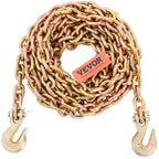 Transport Binder Chain, 2222 kg Working Load Limit, G80 Tow Chain Tie Down with Grab Hooks, DOT Certified, Galvanized Coating Manganese Steel for Dock Factory Construction Site