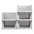 Artiss 5 Pack Stackable Plastic Storage Foldable Closet Organizers