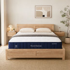 RoomSense Double 26cm Firm Mattress Bundle with Oatmeal Wooden Bed Frame