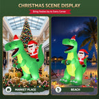 Jingle Jollys Christmas Inflatable Dinosaur 2.5M Illuminated Decorations